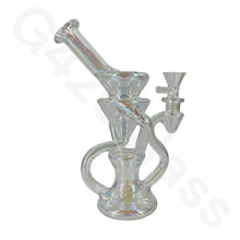 Load image into Gallery viewer, 8 Inch Electroplate Recycler Oil Rig Ice Bong | Water Pipe