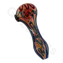 Load image into Gallery viewer, 5 Inch Colorful Swirl Hand Pipe with Dichroic | Head Spoon Pipe