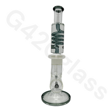 Load image into Gallery viewer, G420glass Freezable Coil Bong w/ Inline Perc 14 Inches | Beaker Bong