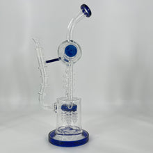 Load image into Gallery viewer, 18 Inch Lookah Glass Twisted Recycler with Multiple Chamber Pipe | Big Bong