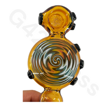 Load image into Gallery viewer, 5 Inch Snail Style Hand Pipe with Colorful Pattern | Built-in Honeycomb Screens