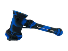 Load image into Gallery viewer, Blue pattern silicone glass pipe