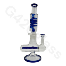 Load image into Gallery viewer, G420glass Freezable Coil Bong w/ Inline Perc 14 Inches | Beaker Bong