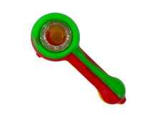 Load image into Gallery viewer, 4.5 Inch Gorgeous Silicone Spoon Pipe with Glass Bowl Collectable Variety Color