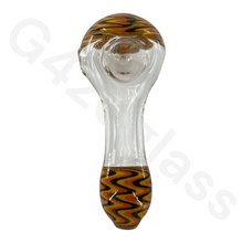 Load image into Gallery viewer, Yellow Swirl Twisted Dichroic Smoking PIpes