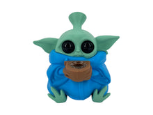 Load image into Gallery viewer, 1pc Gorgeous Baby Yoda Silicone Pipe Glass Bowl Star Wars Collectable Variety Color