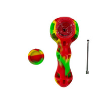 Load image into Gallery viewer, rasta color silicone pipe