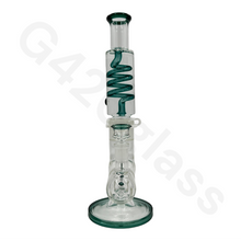 Load image into Gallery viewer, G420glass Freezable Coil Bong w/ Inline Perc 14 Inches | Beaker Bong