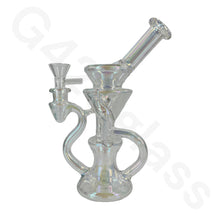 Load image into Gallery viewer, 8 Inch Electroplate Recycler Oil Rig Ice Bong | Water Pipe