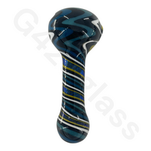 Load image into Gallery viewer, 4 1/2 Inch Twisted Dichroic Colorful Hand Pipe | Built-in Honeycomb Spoon Pipe