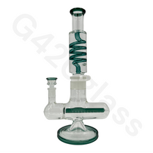 Load image into Gallery viewer, G420glass Freezable Coil Bong w/ Inline Perc 14 Inches | Beaker Bong