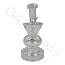 Load image into Gallery viewer, 6 Inch Electroplate Recycler Oil Rig Ice Bong | Water Pipe
