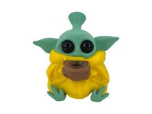 Load image into Gallery viewer, Yellow Yoda glass Smoking Pipe