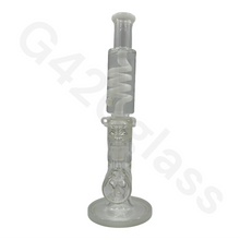 Load image into Gallery viewer, G420glass Freezable Coil Bong w/ Inline Perc 14 Inches | Beaker Bong