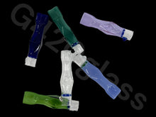 Load image into Gallery viewer, Flat Mouth Chillum Built-in Colorful Honeycomb Screen Glass Chillum Pipe One Hit Glass Rectangle shape