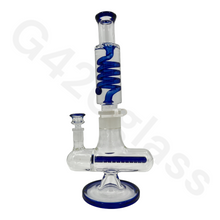 Load image into Gallery viewer, G420glass Freezable Coil Bong w/ Inline Perc 14 Inches | Beaker Bong