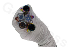 Load image into Gallery viewer, Bowling Chillum Built-in Colorful Honeycomb Screen Glass Chillum Pipe One Hit Glass Pipe