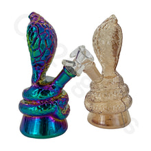 Load image into Gallery viewer, 6 Inch Electroplate Snake Style Water Pipe Mini Bubbler Bongs