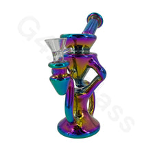 Load image into Gallery viewer, 8 Inch Electroplate Recycler Oil Rig Ice Bong | Water Pipe