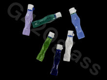 Load image into Gallery viewer, Flat Mouth Chillum Built-in Colorful Honeycomb Screen Glass Chillum Pipe One Hit Glass Rectangle shape