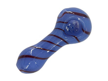 Load image into Gallery viewer, 4 1/4 Inch Solid Pipe 7 Holes with Colorful Twisted Line Style Hand Pipe with Built-in Honeycomb Screen | Head Spoon Pipe