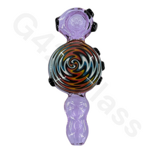 Load image into Gallery viewer, 5 Inch Snail Style Hand Pipe with Colorful Pattern | Built-in Honeycomb Screens