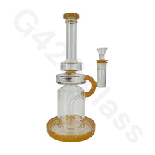 Load image into Gallery viewer, 10 Inch Simple Water Pipe Mini Bubbler Glass Bongs Oil Rigs
