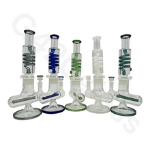 Load image into Gallery viewer, G420glass Freezable Coil Bong w/ Inline Perc 14 Inches | Beaker Bong