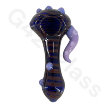 Load image into Gallery viewer, Blue and amber Hand Pipe