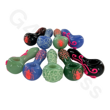 Load image into Gallery viewer, 4 Inch Glow in the Dark Hand Pipes | Animal Shinny Style Spoon Pipe