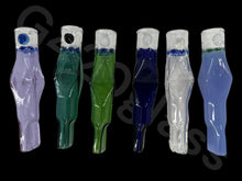 Load image into Gallery viewer, Flat Mouth Chillum Built-in Colorful Honeycomb Screen Glass Chillum Pipe One Hit Glass Rectangle shape