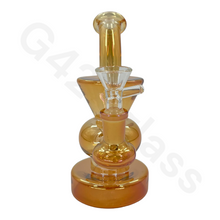 Load image into Gallery viewer, 6 Inch Electroplate Recycler Oil Rig Ice Bong | Water Pipe