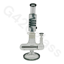 Load image into Gallery viewer, G420glass Freezable Coil Bong w/ Inline Perc 14 Inches | Beaker Bong