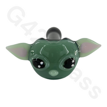 Load image into Gallery viewer, 5 Inch Heavy Duty Yoda Glass Hand Pipes | Spoon Pipe