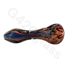 Load image into Gallery viewer, 5 Inch Colorful Swirl Hand Pipe with Dichroic | Head Spoon Pipe