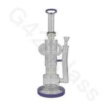 Load image into Gallery viewer, 12 Inch Recycler Hookah Glass Bongs Oil Rigs Multi Filter Bong