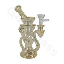 Load image into Gallery viewer, 8 Inch Electroplate Recycler Oil Rig Ice Bong | Water Pipe