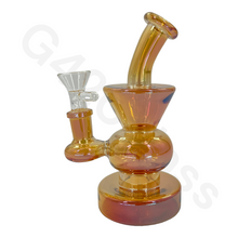 Load image into Gallery viewer, 6 Inch Electroplate Recycler Oil Rig Ice Bong | Water Pipe