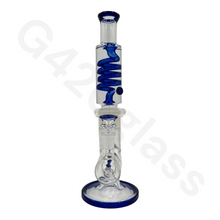 Load image into Gallery viewer, G420glass Freezable Coil Bong w/ Inline Perc 14 Inches | Beaker Bong
