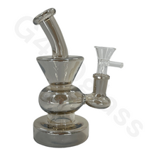 Load image into Gallery viewer, 6 Inch Electroplate Recycler Oil Rig Ice Bong | Water Pipe