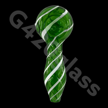 Load image into Gallery viewer, 4 Inch Single Line Swirl Glass Spoon Pipe | Variety Color