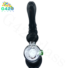 Load image into Gallery viewer, Double Downstem 7 Inches Bubbler | Heavy Duty - Black&Clear