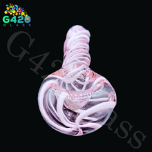 Load image into Gallery viewer, 4 Inch Hand Pipes | Pink Twist Style Glass Smoking Pipes