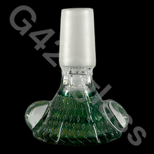 Load image into Gallery viewer, G420glass Slime Funnel Bowl with ear beads | 14MM Male