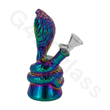Load image into Gallery viewer, 6 Inch Electroplate Snake Style Water Pipe Mini Bubbler Bongs
