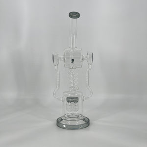 18 Inch Lookah Glass Twisted Recycler with Multiple Chamber Pipe |  Big Bong