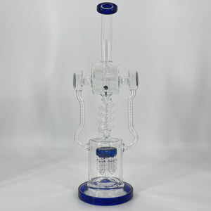 18 Inch Lookah Glass Twisted Recycler with Multiple Chamber Pipe |  Big Bong