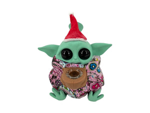 1set Baby Yoda Silicone Pipe Glass Bowl Star Wars Collectable Colorful Pattern with Lid