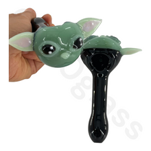 Load image into Gallery viewer, 5 Inch Heavy Duty Yoda Glass Hand Pipes | Spoon Pipe
