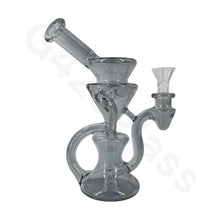 Load image into Gallery viewer, 8 Inch Electroplate Recycler Oil Rig Ice Bong | Water Pipe
